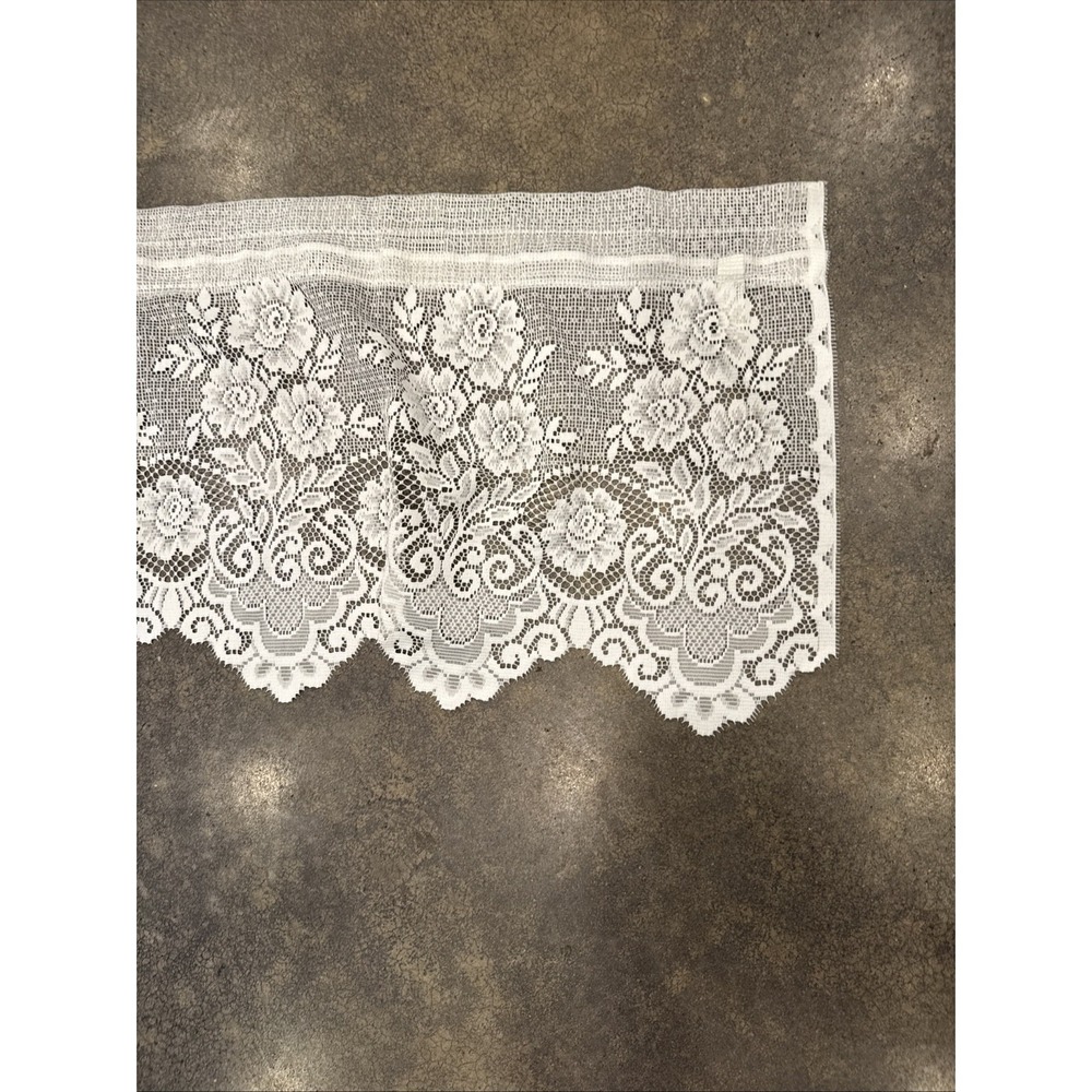 off white lace valance 56x16 - Picture 2 of 3